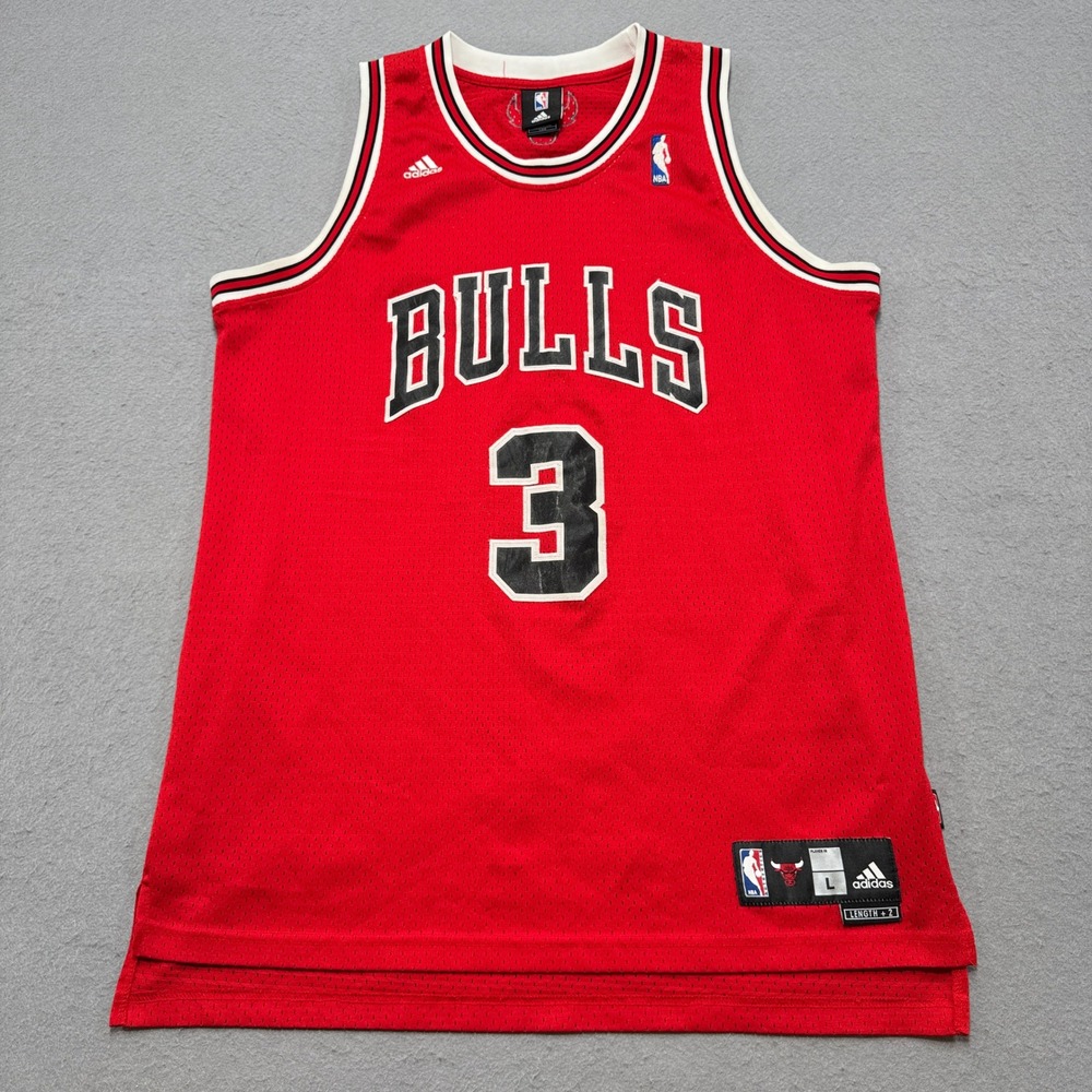Adidas Chicago Bulls Ben Wallace Jersey Mens L Red 3 NBA Swingman Stitched +2